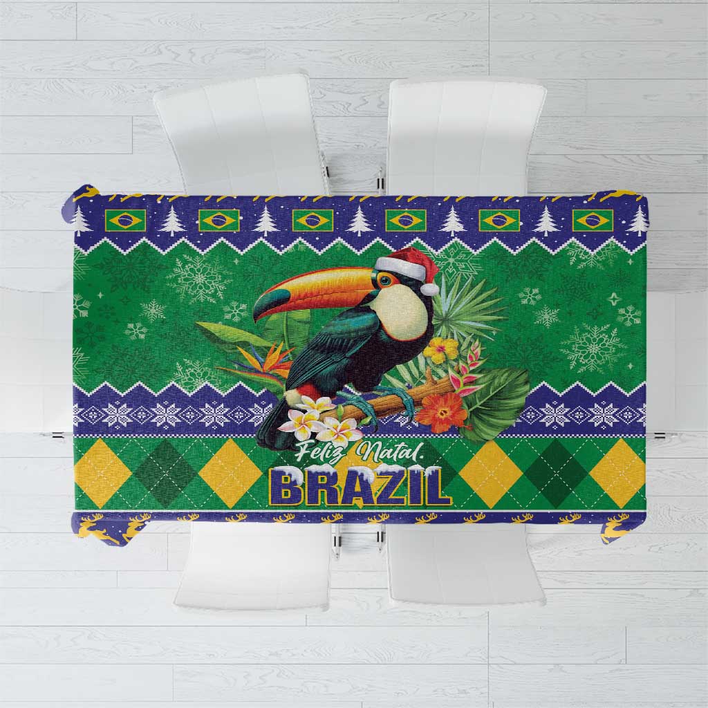Brazil Christmas Tablecloth Toco Toucan Feliz Natal - Wonder Print Shop