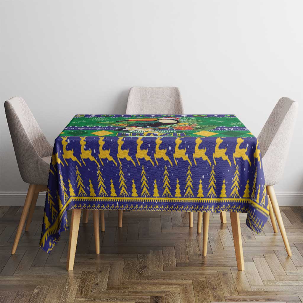 Brazil Christmas Tablecloth Toco Toucan Feliz Natal - Wonder Print Shop