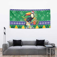 Brazil Christmas Tapestry Toco Toucan Feliz Natal - Wonder Print Shop
