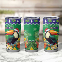 Brazil Christmas Tumbler Cup Toco Toucan Feliz Natal - Wonder Print Shop