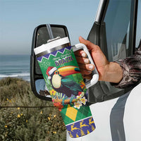 Brazil Christmas Tumbler With Handle Toco Toucan Feliz Natal - Wonder Print Shop
