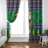 Brazil Christmas Window Curtain Toco Toucan Feliz Natal - Wonder Print Shop