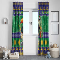 Brazil Christmas Window Curtain Toco Toucan Feliz Natal - Wonder Print Shop