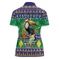 Brazil Christmas Women Polo Shirt Toco Toucan Feliz Natal - Wonder Print Shop
