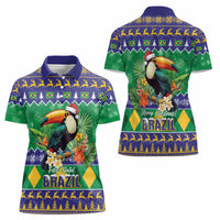 Brazil Christmas Women Polo Shirt Toco Toucan Feliz Natal - Wonder Print Shop