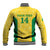 Custom Brazil Football Baseball Jacket Vamos Selecao - Yellow - Wonder Print Shop