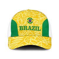 Brazil Football Baseball Net Cap Vamos Selecao - Yellow
