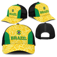 Brazil Football Baseball Net Cap Vamos Selecao - Yellow