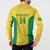 Custom Brazil Football Button Sweatshirt Vamos Selecao - Yellow - Wonder Print Shop