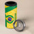 Custom Brazil Football 4 in 1 Can Cooler Tumbler Vamos Selecao - Yellow - Wonder Print Shop