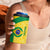 Custom Brazil Football 4 in 1 Can Cooler Tumbler Vamos Selecao - Yellow - Wonder Print Shop
