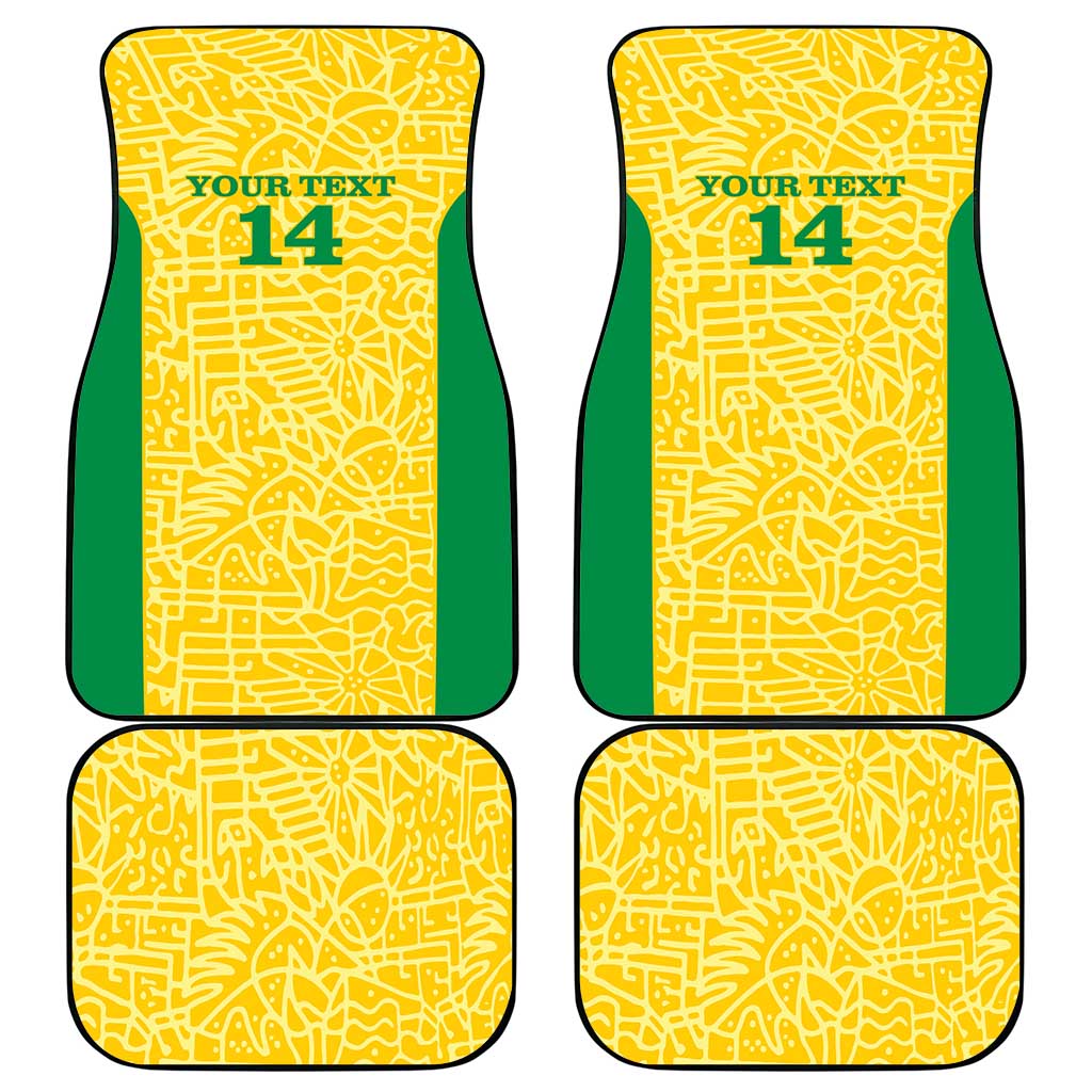 Custom Brazil Football Car Mats Vamos Selecao - Yellow - Wonder Print Shop