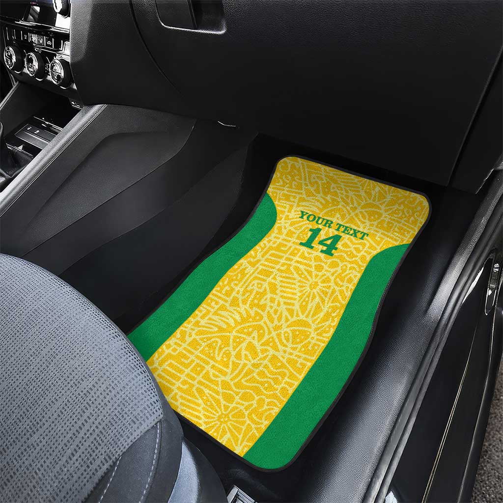 Custom Brazil Football Car Mats Vamos Selecao - Yellow - Wonder Print Shop