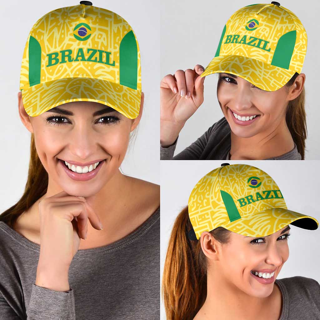 Brazil Football Classic Cap Vamos Selecao - Yellow