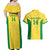 Custom Brazil Football Couples Matching Off Shoulder Maxi Dress and Hawaiian Shirt Vamos Selecao - Yellow - Wonder Print Shop