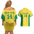 Custom Brazil Football Couples Matching Off Shoulder Short Dress and Hawaiian Shirt Vamos Selecao - Yellow - Wonder Print Shop