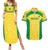 Custom Brazil Football Couples Matching Summer Maxi Dress and Hawaiian Shirt Vamos Selecao - Yellow - Wonder Print Shop