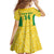 Custom Brazil Football Family Matching Long Sleeve Bodycon Dress and Hawaiian Shirt Vamos Selecao - Yellow - Wonder Print Shop