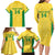 Custom Brazil Football Family Matching Long Sleeve Bodycon Dress and Hawaiian Shirt Vamos Selecao - Yellow - Wonder Print Shop