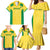 Custom Brazil Football Family Matching Mermaid Dress and Hawaiian Shirt Vamos Selecao - Yellow - Wonder Print Shop