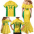 Custom Brazil Football Family Matching Mermaid Dress and Hawaiian Shirt Vamos Selecao - Yellow - Wonder Print Shop