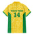 Custom Brazil Football Family Matching Mermaid Dress and Hawaiian Shirt Vamos Selecao - Yellow - Wonder Print Shop