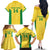 Custom Brazil Football Family Matching Off The Shoulder Long Sleeve Dress and Hawaiian Shirt Vamos Selecao - Yellow - Wonder Print Shop