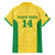 Custom Brazil Football Family Matching Off The Shoulder Long Sleeve Dress and Hawaiian Shirt Vamos Selecao - Yellow - Wonder Print Shop