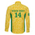 Custom Brazil Football Family Matching Off The Shoulder Long Sleeve Dress and Hawaiian Shirt Vamos Selecao - Yellow - Wonder Print Shop