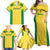 Custom Brazil Football Family Matching Off Shoulder Maxi Dress and Hawaiian Shirt Vamos Selecao - Yellow - Wonder Print Shop