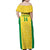 Custom Brazil Football Family Matching Off Shoulder Maxi Dress and Hawaiian Shirt Vamos Selecao - Yellow - Wonder Print Shop