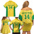 Custom Brazil Football Family Matching Off Shoulder Short Dress and Hawaiian Shirt Vamos Selecao - Yellow - Wonder Print Shop