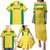 Custom Brazil Football Family Matching Puletasi and Hawaiian Shirt Vamos Selecao - Yellow - Wonder Print Shop