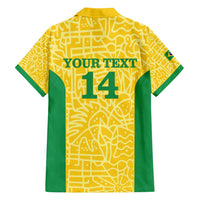 Custom Brazil Football Family Matching Puletasi and Hawaiian Shirt Vamos Selecao - Yellow - Wonder Print Shop