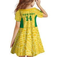 Custom Brazil Football Family Matching Summer Maxi Dress and Hawaiian Shirt Vamos Selecao - Yellow - Wonder Print Shop