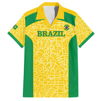 Custom Brazil Football Family Matching Summer Maxi Dress and Hawaiian Shirt Vamos Selecao - Yellow - Wonder Print Shop