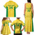 Custom Brazil Football Family Matching Tank Maxi Dress and Hawaiian Shirt Vamos Selecao - Yellow - Wonder Print Shop
