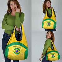 Custom Brazil Football Grocery Bag Vamos Selecao - Yellow