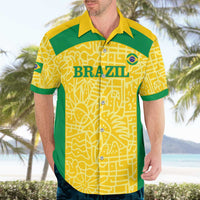 Custom Brazil Football Hawaiian Shirt Vamos Selecao - Yellow - Wonder Print Shop