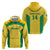 Custom Brazil Football Hoodie Vamos Selecao - Yellow - Wonder Print Shop