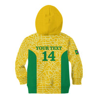 Custom Brazil Football Kid Hoodie Vamos Selecao - Yellow - Wonder Print Shop