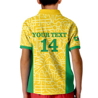 Custom Brazil Football Kid Polo Shirt Vamos Selecao - Yellow - Wonder Print Shop