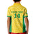 Custom Brazil Football Kid Polo Shirt Vamos Selecao - Yellow - Wonder Print Shop
