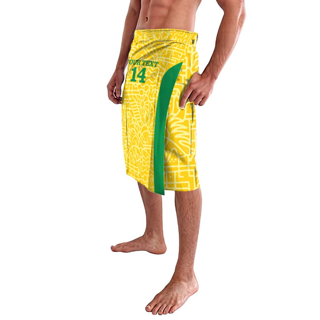 Custom Brazil Football Lavalava Vamos Selecao - Yellow - Wonder Print Shop