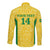 Custom Brazil Football Long Sleeve Button Shirt Vamos Selecao - Yellow - Wonder Print Shop