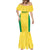 Custom Brazil Football Mermaid Dress Vamos Selecao - Yellow - Wonder Print Shop