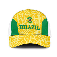 Brazil Football Mesh Trucker Cap Vamos Selecao - Yellow