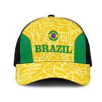 Brazil Football Mesh Trucker Cap Vamos Selecao - Yellow