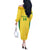 Custom Brazil Football Off The Shoulder Long Sleeve Dress Vamos Selecao - Yellow - Wonder Print Shop