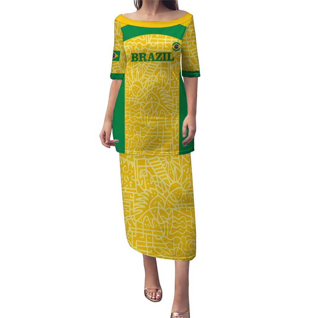 Custom Brazil Football Puletasi Vamos Selecao - Yellow - Wonder Print Shop